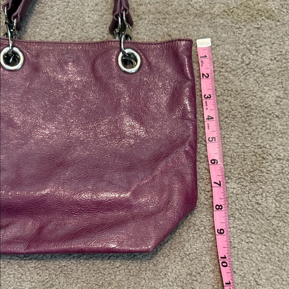 Maurizio Taiuti Rich Purple Leather Bag - Picture 3 of 11